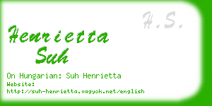 henrietta suh business card
